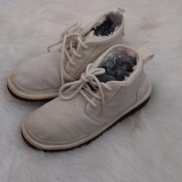 Ugg Cream Ankle Boots Nuemel Natural - Picture 2 of 5